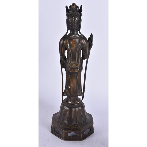 2220 - A LARGE JAPANESE BRONZE BUDDHA. 30 cm high.