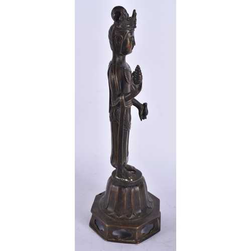 2220 - A LARGE JAPANESE BRONZE BUDDHA. 30 cm high.
