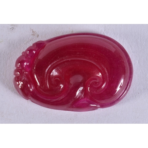 2235 - A CHINESE PINK TOURMALINE PENDANT. 14 grams. 4 cm x 2.5 cm.