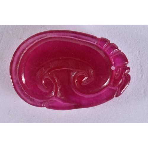 2235 - A CHINESE PINK TOURMALINE PENDANT. 14 grams. 4 cm x 2.5 cm.