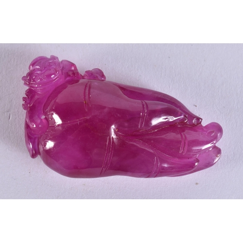 2245 - A CHINESE PINK TOURMALINE PENDANT. 34 grams. 5.5 cm x 3.25 cm.