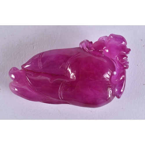 2245 - A CHINESE PINK TOURMALINE PENDANT. 34 grams. 5.5 cm x 3.25 cm.