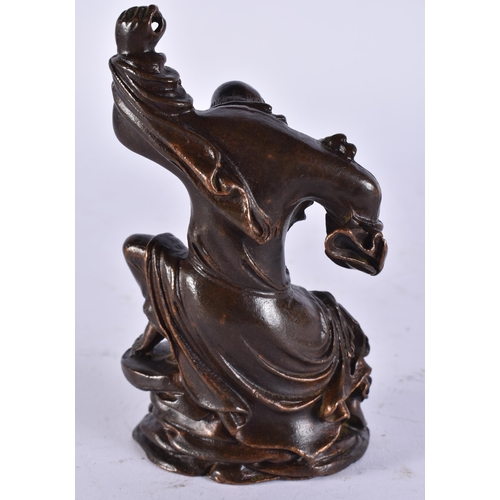 2249 - A JAPANESE BRONZE GOD. 444 grams. 11.5 cm high.