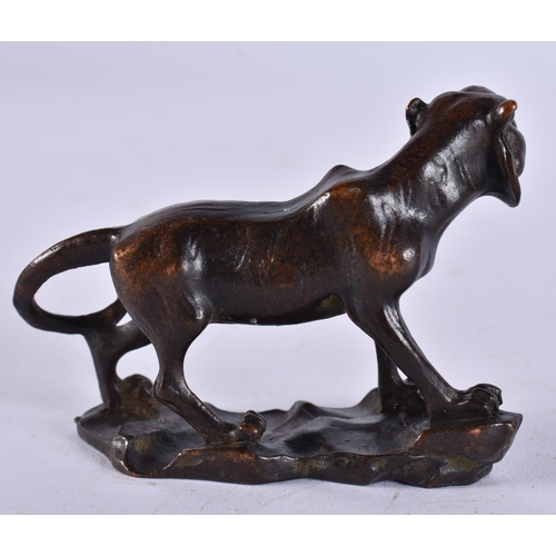 2328 - A JAPANESE BRONZE TIGER. 136.5 grams. 7 cm x 4 cm.