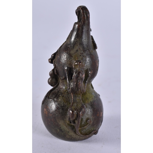 2330 - A JAPANESE BRONZE GOURD. 177 grams. 7 cm x 4 cm.