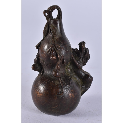 2330 - A JAPANESE BRONZE GOURD. 177 grams. 7 cm x 4 cm.