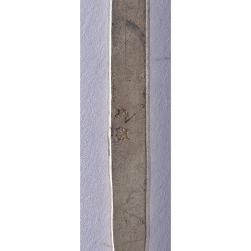 2331 - THREE CHINESE WHITE METAL HAIR PINS. 88 grams. 16 cm long. (3)