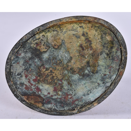 2336 - A CHINESE TIBETAN BRONZE BUDDHA. 430 grams. 10.25 cm x 7.5 cm.