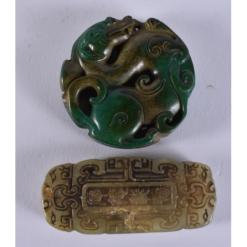 2353 - ASSORTED CHINESE JADE etc. 424 grams. Largest 12 cm long. (7)