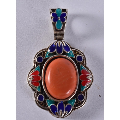 2413 - A CHINESE PENDANT. 31.7 grams. 5 cm x 3 cm.