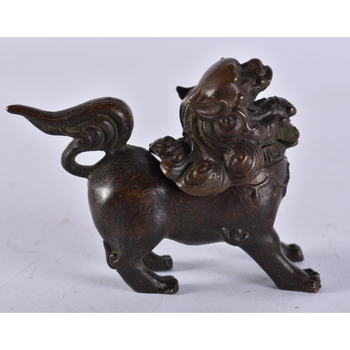 2416 - A JAPANESE BRONZE BEAST CENSER. 122 grams. 5.25 cm x 7 cm.