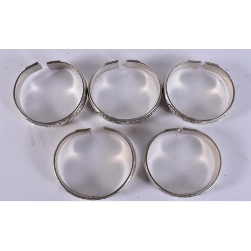 2422 - CHINESE BANGLES. 266 grams. 6.75 cm wide. (qty)