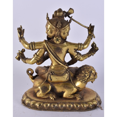 2491 - A CHINESE GILT BRONZE BUDDHA. 24 cm high.