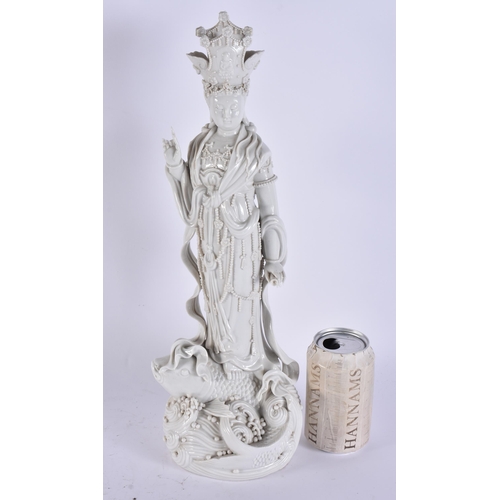 2493 - A CHINESE BLANC DE CHINE PORCELAIN IMMORTAL. 40 cm high.