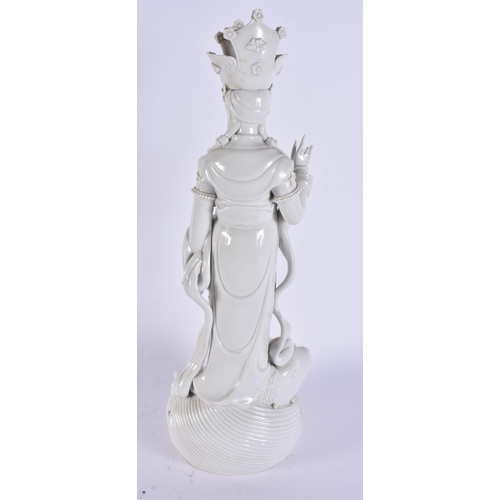 2493 - A CHINESE BLANC DE CHINE PORCELAIN IMMORTAL. 40 cm high.