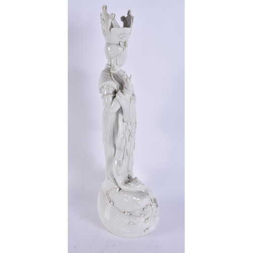2493 - A CHINESE BLANC DE CHINE PORCELAIN IMMORTAL. 40 cm high.