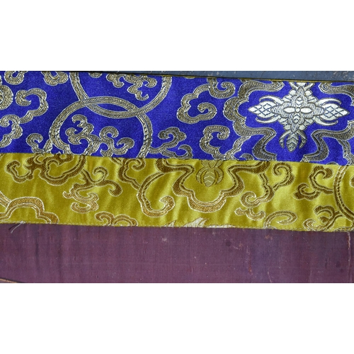 2497 - A CHINESE TIBETAN THANGKA. 120 cm x 60 cm.