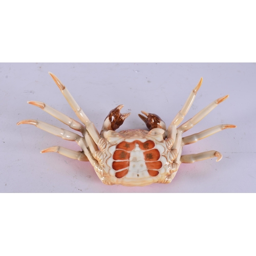2508 - A CHINESE PORCELAIN CRAB. 17 cm wide.