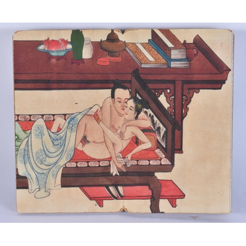2536 - A CHINESE EROTIC FOLDING BOOKLET. 18 cm x 12 cm closed.