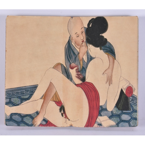 2537 - A CHINESE EROTIC FOLDING BOOKLET. 18 cm x 12 cm closed.