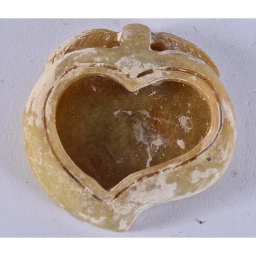 2549 - THREE CHINESE JADES. 253 grams. Largest 8.25 cm x 5.25 cm. (3)