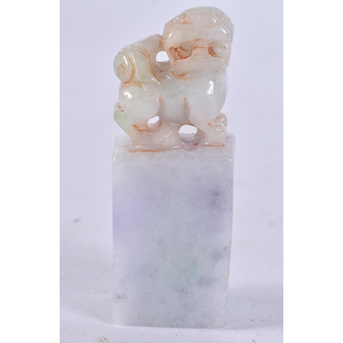 2550 - A CHINESE JADE SEAL. 37.5 grams. 5.25 cm x 2 cm.