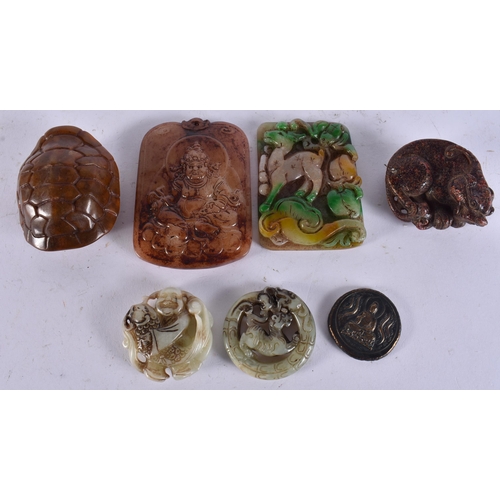 2555 - CHINESE STONE PLAQUES. 611 grams. (qty)