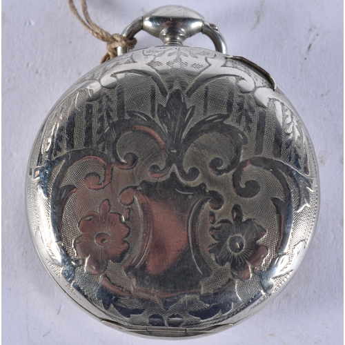 2596 - AN EROTIC 'RANDOLPH AND DONNY GO CAMPING' POCKET WATCH modelled as Randy Randolph helping Donny prep... 