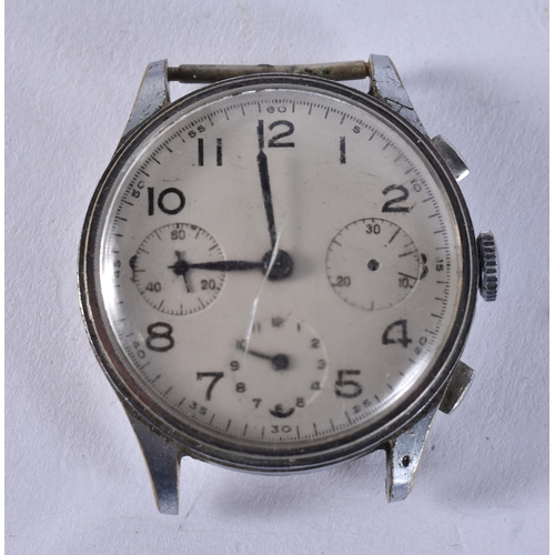 2633 - A CHRONOGRAPH WATCH. Not running. 3.75 cm wide.