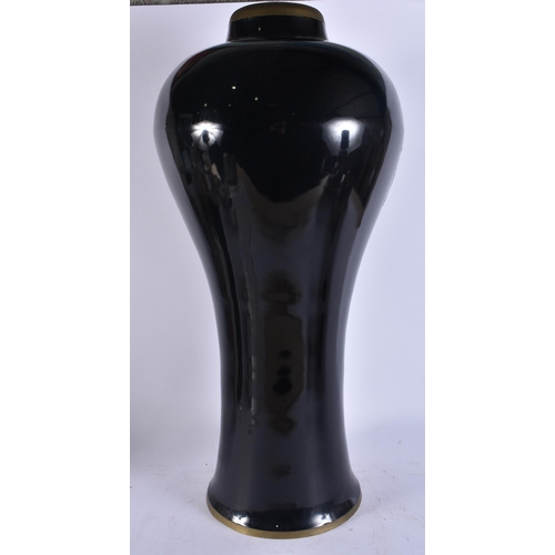 2683 - A LARGE KOREAN MOTHER OF PEARL INLAID DRAGON VASE. 67 cm high.
