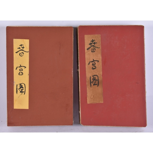 2692 - TWO CHINESE EROTIC BOOKLETS. Each page open 22 cm x 18 cm. (2)