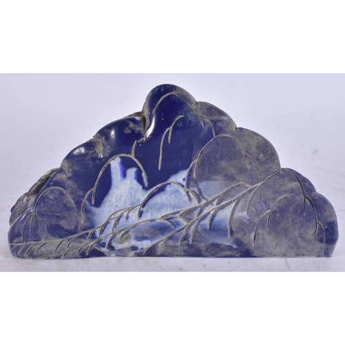 2694 - A CHINESE LAPIS TYPE MOUNTAIN. 22 cm x 14 cm.