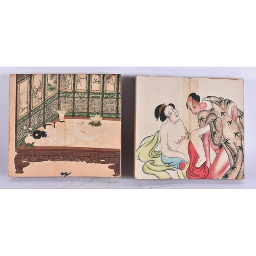2700 - TWO CHINESE EROTIC BOOKLETS. Each page open 22 cm x 18 cm. (2)