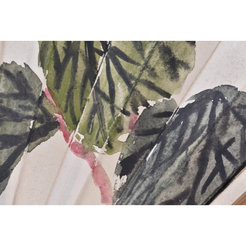 2739 - A CHINESE REPUBLIC PERIOD PAINED WATERCOLOUR INK AND BAMBOO FAN. 43 cm wide open.