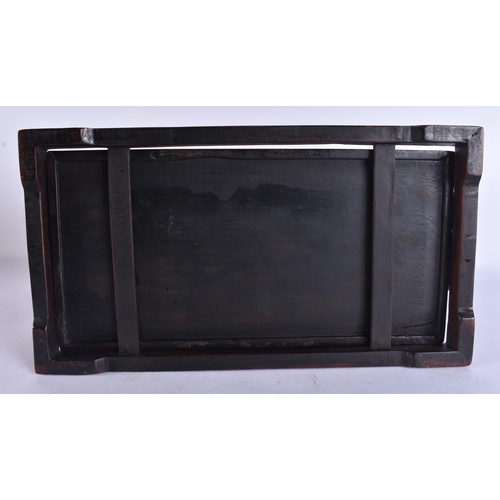 2747 - A FINE CHINESE QING DYNASTY CARVED HUANGHUALI WOOD STACKING PICNIC BOX AND COVER with reticulated dr... 