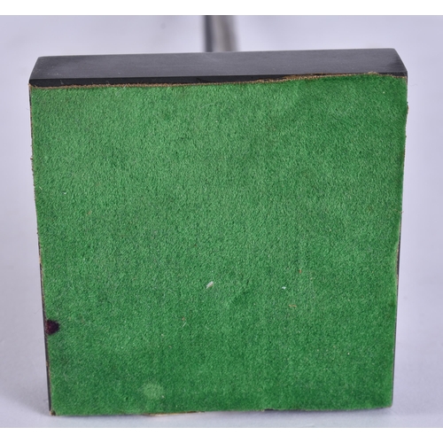 2748 - AN 18TH/19TH CENTURY TIBETAN TURQUOISE INSET SILVER SCEPTRE. 47 cm high.