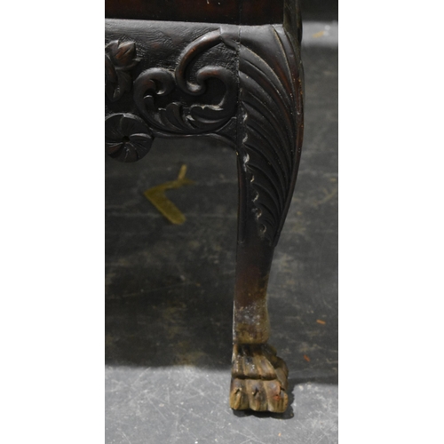 2755 - A VERY LARGE 18TH/19TH CENTURY MAHOGANY CHEST ON STAND possibly Irish. 125 cm x 94 cm x 62 cm.