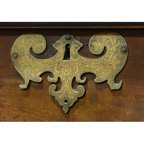 2755 - A VERY LARGE 18TH/19TH CENTURY MAHOGANY CHEST ON STAND possibly Irish. 125 cm x 94 cm x 62 cm.