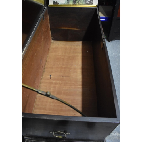 2755 - A VERY LARGE 18TH/19TH CENTURY MAHOGANY CHEST ON STAND possibly Irish. 125 cm x 94 cm x 62 cm.