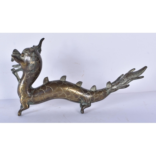 3038 - A Chinese bronze dragon 16 x 31cm