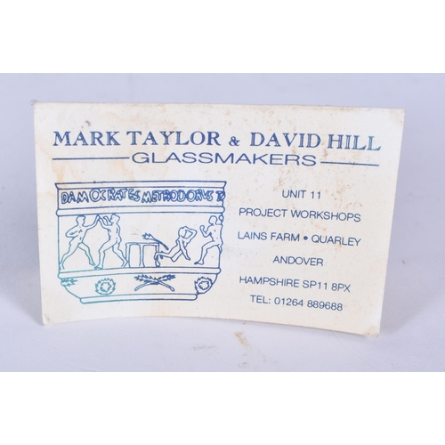 3061 - A collection of reproduction Roman glassware by the studio of David Hill and Mark Taylor 18cm  (5).