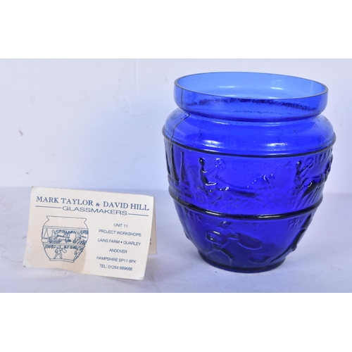 3061 - A collection of reproduction Roman glassware by the studio of David Hill and Mark Taylor 18cm  (5).