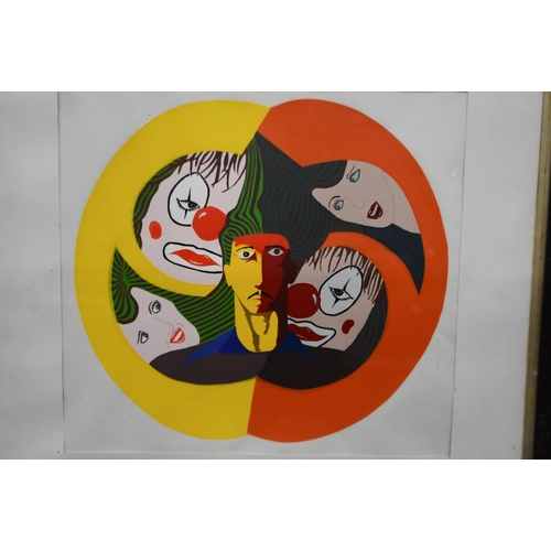 3067 - A framed pop art screen print 42 x 39cm frame 61 x 67cm