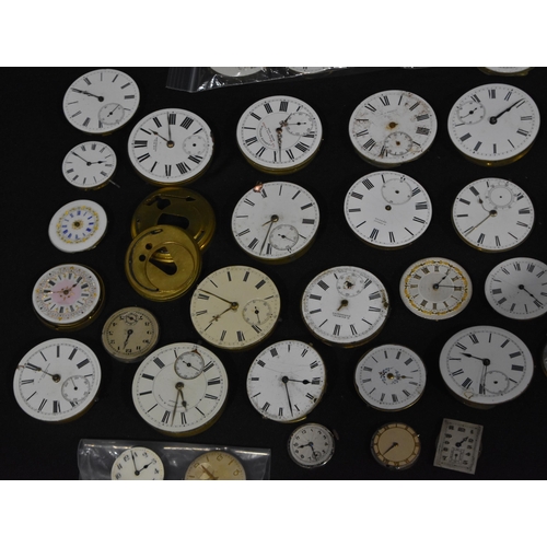 3078 - A collection of pocket watch faces and workings (Qty)