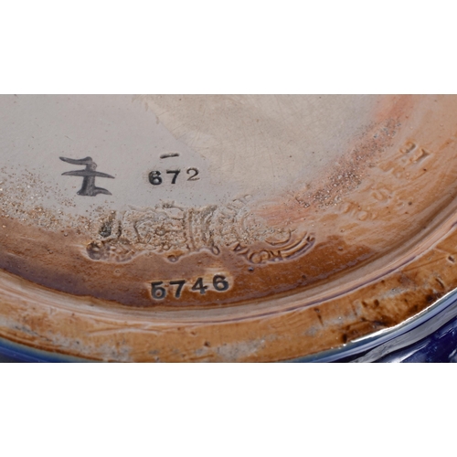 3152 - A collection of Royal Doulton stoneware items Jardinieres, teapot, vase etc 32cm (5)