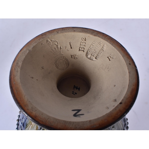 3152 - A collection of Royal Doulton stoneware items Jardinieres, teapot, vase etc 32cm (5)