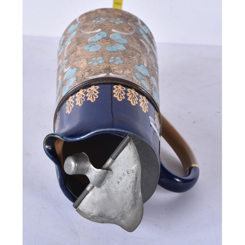 3152 - A collection of Royal Doulton stoneware items Jardinieres, teapot, vase etc 32cm (5)