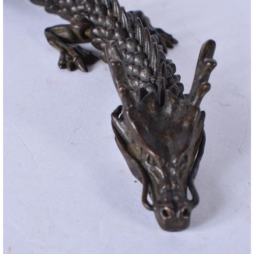 3164 - A Japanese bronze articulated dragon 32cm