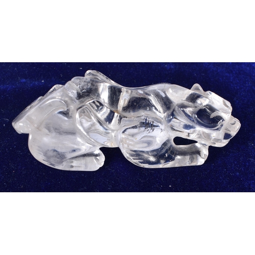3172 - A Chinese crystal mythical beast 9.3cm