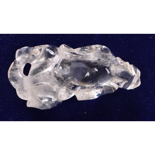 3172 - A Chinese crystal mythical beast 9.3cm